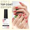 2 PCS Top Coat Kit, MAKARTT Soak Off Nail Gel No Wipe Top Coat 10ml Top Coat Set for UV LED Nail Gel Polish Soak Off UV Tops