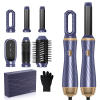 Hair Dryer Brush, 5 in 1 Detachable Blow Dryer Brush, Negative Ionic Hot Air Brush, Hair Styling Tool Set, Round Hot Air Straightener Brush Volumizer