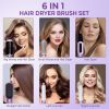 Hair Dryer Brush, 5 in 1 Detachable Blow Dryer Brush, Negative Ionic Hot Air Brush, Hair Styling Tool Set, Round Hot Air Straightener Brush Volumizer