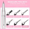 Portable Nail Drill Machine Professional 45000RPM, Rechargeable Electric Nail Drill Machine for Acrylic Nail Gel Polish Removal
