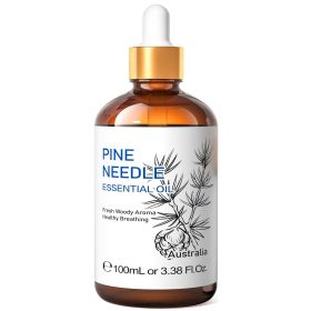 HIQILI 100ML Pine Needles Essential Oils,100% Pure Nature for Aromatherapy, Diffuser, Humidifier, Massage, Relieving stress (Color: Pine Needles, NET WT: 100ml)